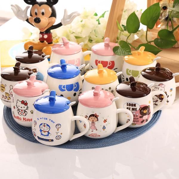 Yellow Duck 12 Oz single layer Mug With Spoon And Lid