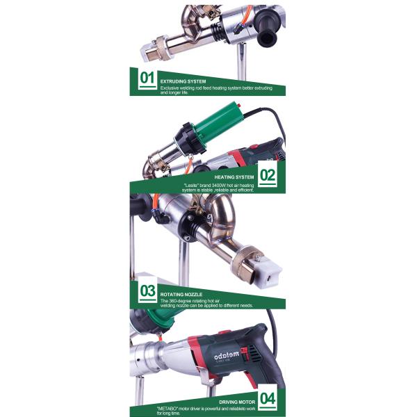 Pp Pe Plastic SWT-NS600E Extrusion Welding Machine 3400W For Pipe Board