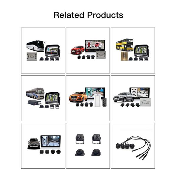 360 Degree Bird View System CVBS Waterproof Backup Camera For Boat Trailer