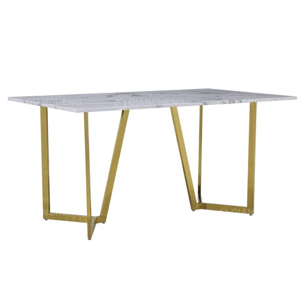 6 Seater Luxury Marble Dining Table Sintered Stone Top Dining Table