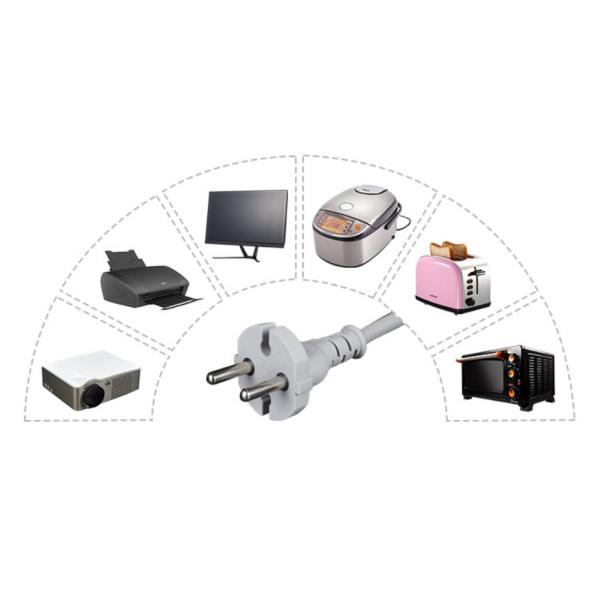 XianD supply tv 2 Pin eu Plug Electric Supply KC approved 360 extension hair dyre cord wire electric high power cable