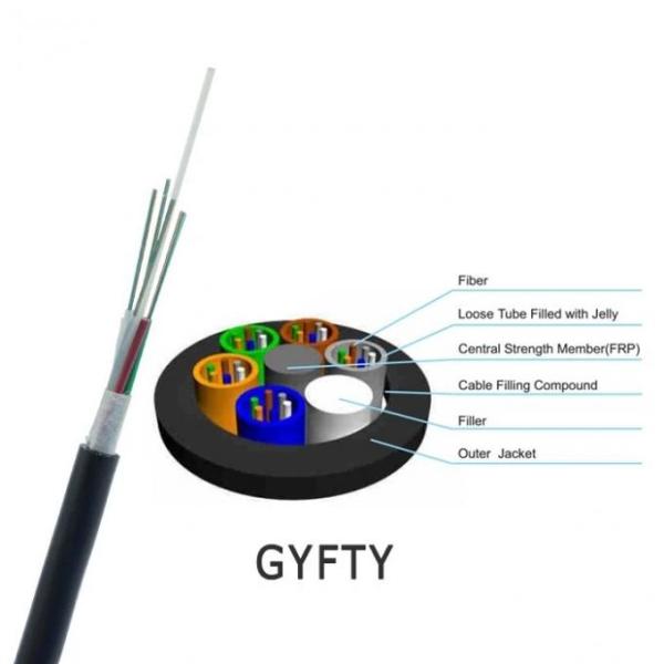 GYFTY 6 Core Fiber Optic Cable Loose Tube Non - Metallic & Non - Armored Outdoor