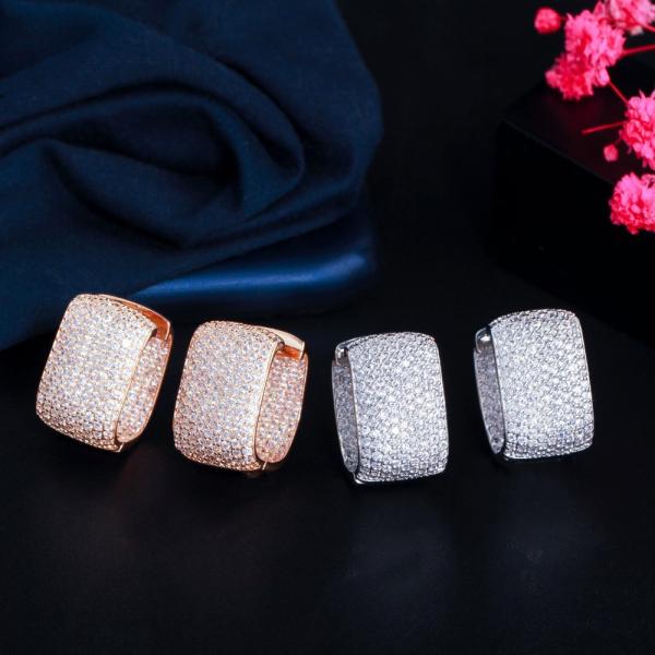 Fashion CZ earring jewelry 18k gold plating CZ diamond earrings necklace jewelry set