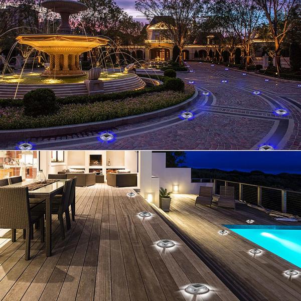 Durable Solar Garden Ground Light IP68 Outdoor Waterproof LED Deck Lights For Driveway