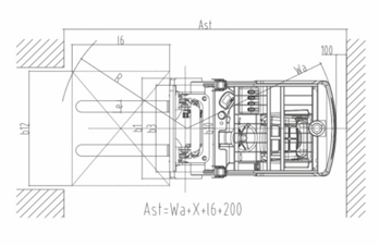 Warehouse 3 Wheel Electric Forklift , Industrial Lift Truck 1500KG Load Capacity