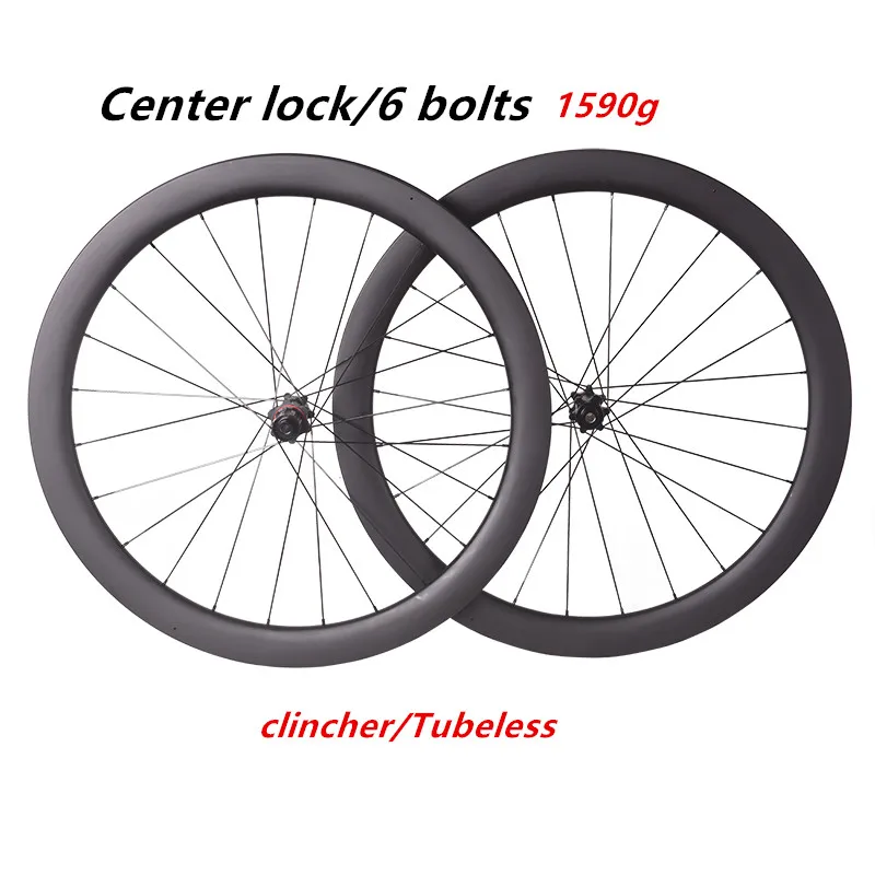 24H Spoke Hole 700c Carbon Fiber Bike Wheels with Disc Brake Customizable Carbon Wheelset