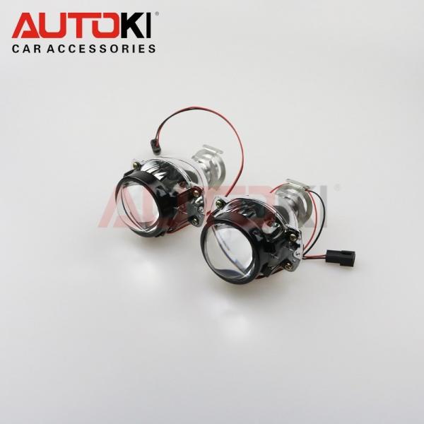 Cheap Autoki 1.8 inch Mini Bi xenon Projector Lens Motorcycle Lights H1 H7 Xenon Hid Headlight for sale
