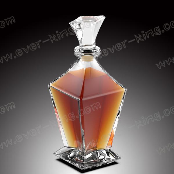 Crystal White Flint 750ML Tower Shaped Tequila Glass Bottle