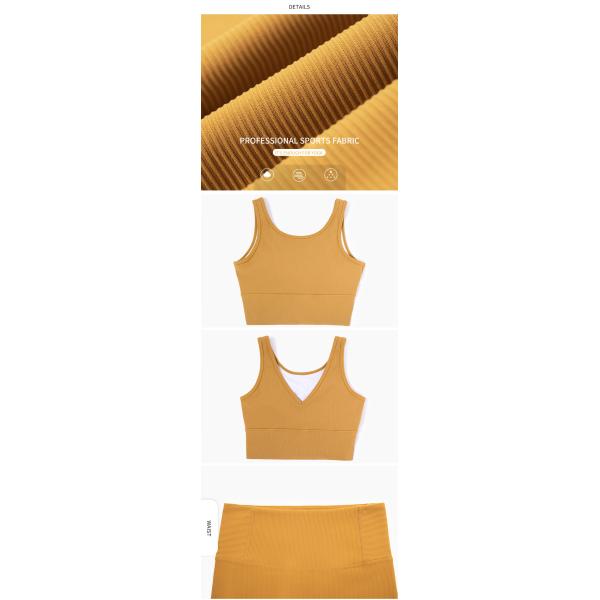 Women Ribbed Yoga Gym Activewear Sets Gym 2 Piece Set RGS