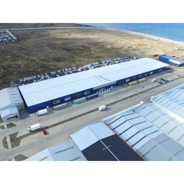 Sliding Door / Roller Door Long Pan Multi Storey Customized Steel Structure Warehouse