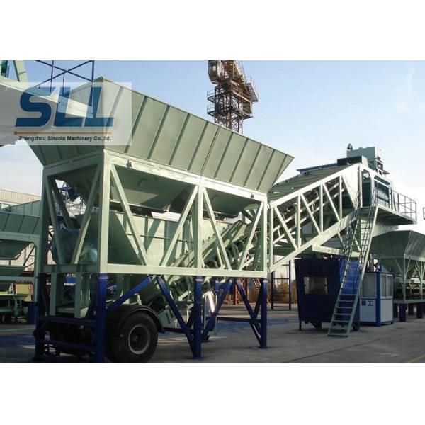 Small Capacity Mobile Concrete Batch Mix Plant / Portable Concrete Batch Plant