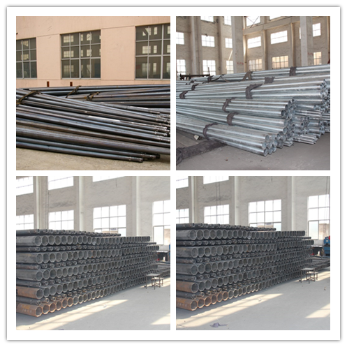 High Mast Square / Yard / Industrial Street Light Poles Conical Galvanized