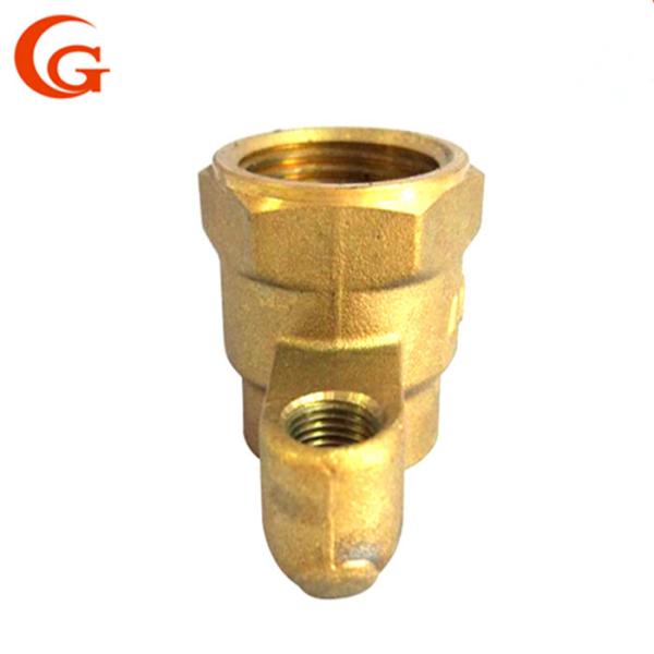 Hexagonal Brass Water Pipe Fittings , 45D Flared Pipe Fittings