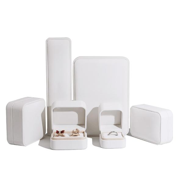 Hinge Necklace Earrings Wedding Rings Bracelet Velvet Jewelry Box Luxury Packaging