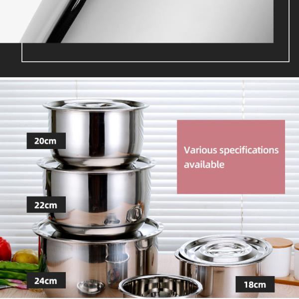 Factory Best Selling 5 Pieces Pots Set Stainless Steel Cooking Pot Set Cookware Sets With Lid