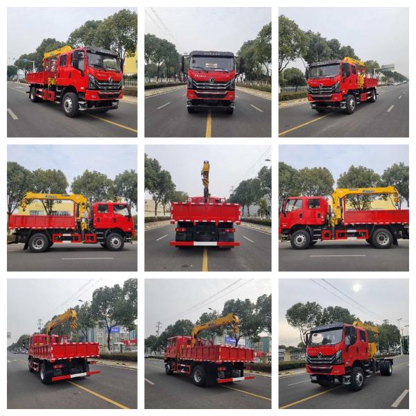 Chinese Dongfeng Brand Double Cabin 4WD 4X4 Truck Mounted Crane With XCMG 5 Tons Crane For military use