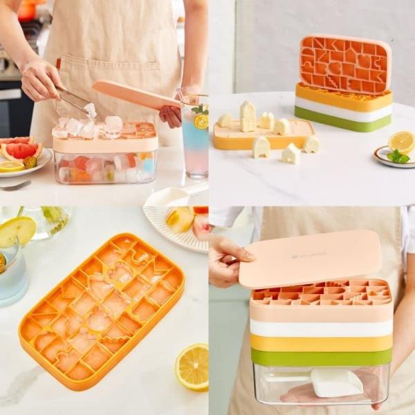 Silicone Creative Fun Lego Building Brick Ice Cube Tray Mold With Lid 600g