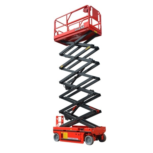 OEM 12M Electric Scissor Lift Machine GTJZ12 Hydraulic Self Propelled Battery Powered