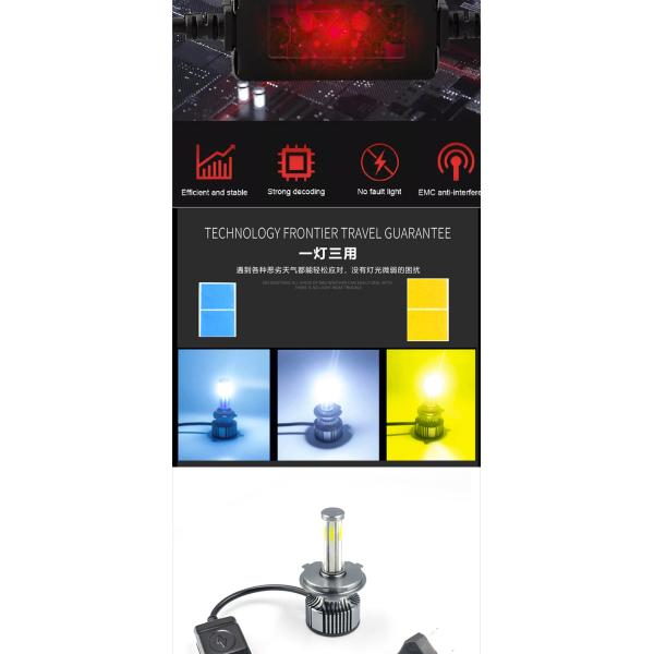 COB 6 Sides 360 Degree LED N6 Car Headlights Bulbs H1 H3 H4 H7 9005 9006