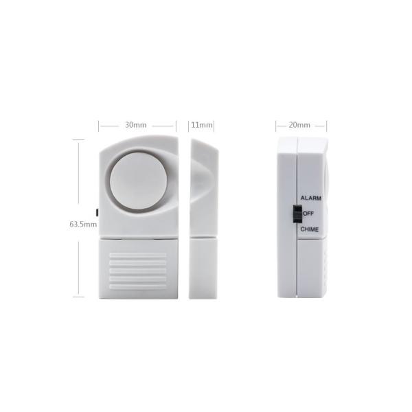 130dB Magnetic Door Window Mini Alarm Chime With Key Button CX88B