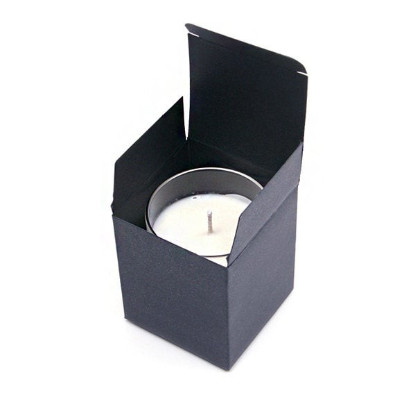 black candle gift box Custom tuck black candle paper box cardboard candle color box