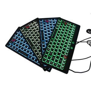 Quality IP68 Fully Sealed Silicone Keyboard Mini Size USB Interface With Illuminated Backlit wholesale