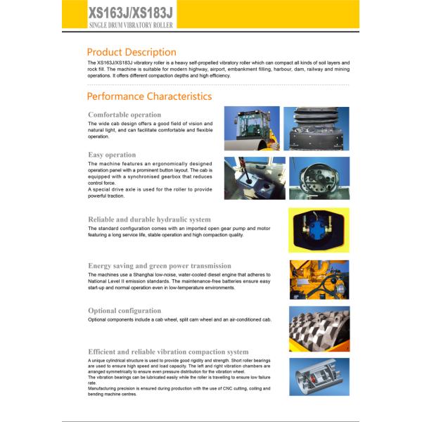 Heavy Duty Road Maintenance Machinery Single Drum Vibratory Road Roller