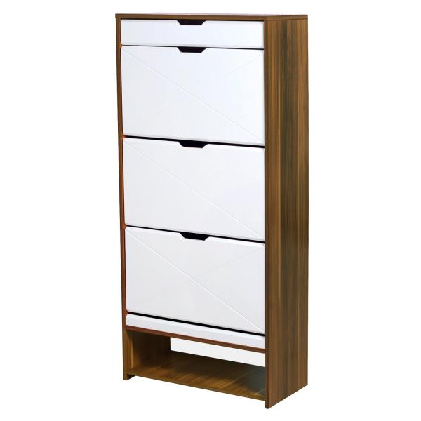 Extendable 3 Layer Wooden Shoe Rack Cabinet Ironing Stand Solid Wood Shoe Cupboard