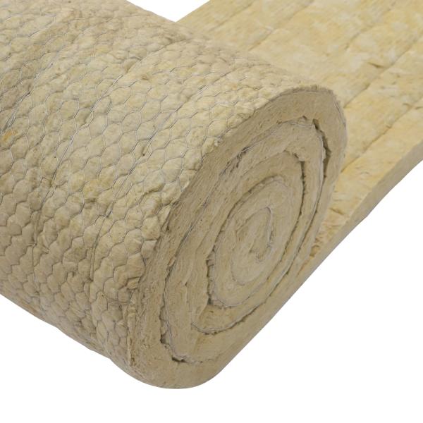 Stone Wool Felt Building Insulation Material Mineral Wool Blanket With Wire Steel