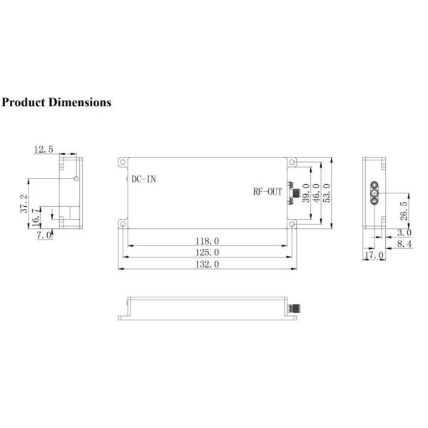 450-550MHz 50W Anti Drone UAV Jammer Module RF Shields Blocker with Circulator