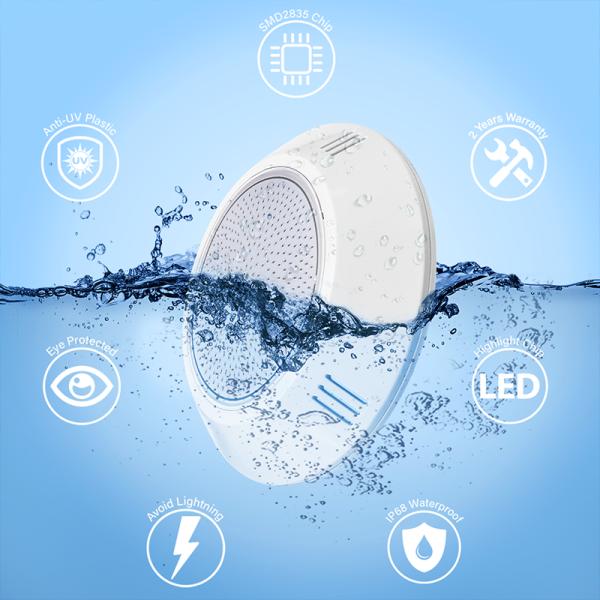 Anti UV Surface Mounted Pool Lights , Resin Filled IP68 LED Underwater Light