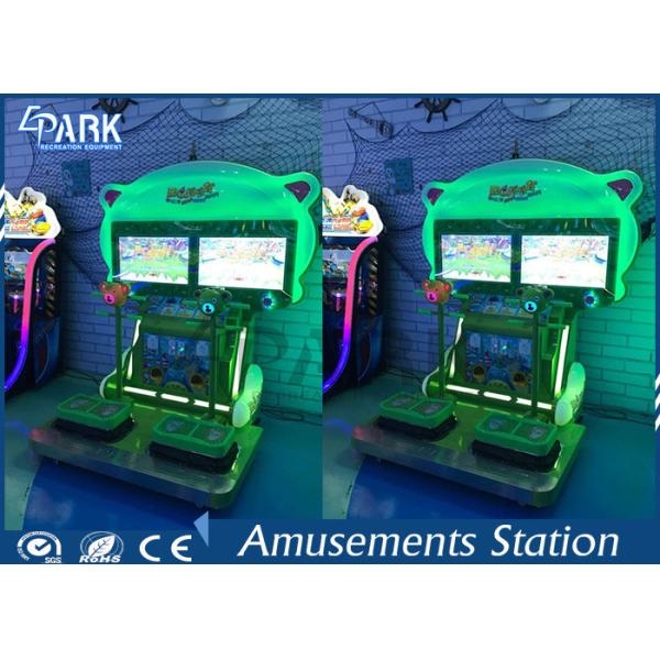 Indoor Stand Up Arcade Machine / Happy Jump Arcade Racing Machine Springboard