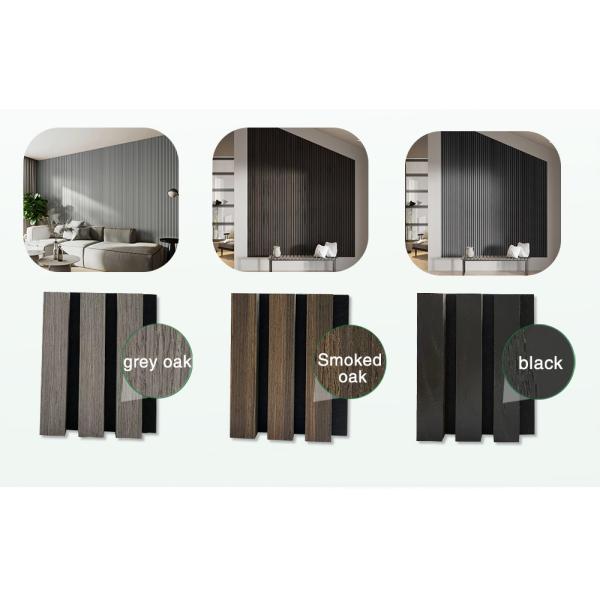 Polyester Thickness 9mm/12mm Akupanel Wood Acoustic Slat Wall Panel for Apartments