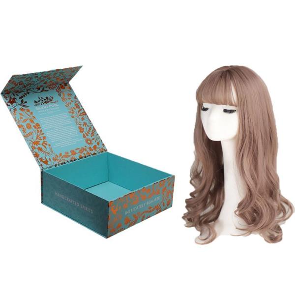 Customized Folding Gift Box Magnet Packaging Box For Human Hair Extension Wig Accessories