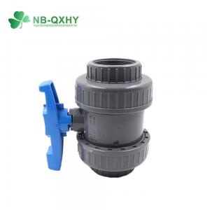 Quality Water Supply PVC Ball Valve Nominal Pressure Pn10 Double Union UPVC Plastic Durable wholesale