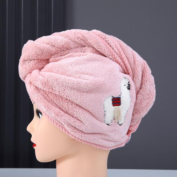 Women's Woven Dry Hair Caps Quick-Dry and Thickened Shower Caps with Absorbent Towels