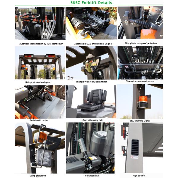 Chinese Snsc Brand 1.5/2/3/3.5/4/5/7/10 Ton Diesel/LPG/Gas/Gasoline Forklift with CE EPA