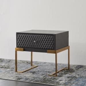 Luxury Hotel Modern Nightstand Wooden Bedside Table With Metal Legs