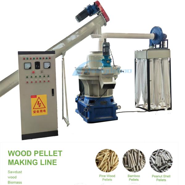 1-1.5ton/H Ring Die Pellet Mill Machine Wood Rice Husk Pellet Making Machine