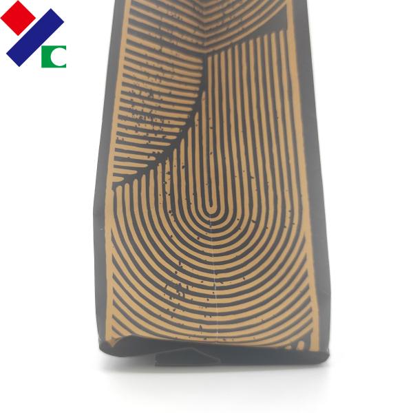 Custom Printed PLA/Kraft Paper Gusset Coffee Bag With Valve Zipper