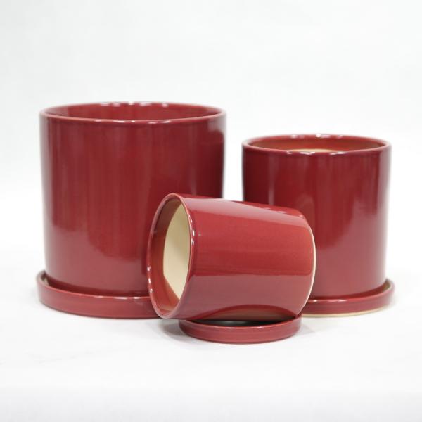 Customized Glossy Terracotta Ceramic Planters For Optimal Water Drainage