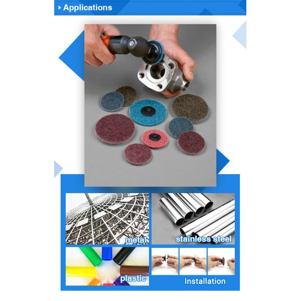 25mm 50mm 75mm Type R Sanding Dis 40 Grit Sanding Disc Non Woven