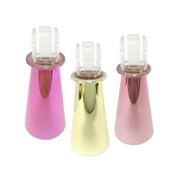 Metallic Gold Pink Plating Champagne Bottle Sippers For Mini Wine Bottle