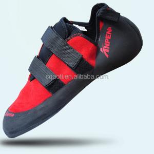 Quality Women Red Slip Resistant Rock Climbing Boulder Shoes Crafted From Genuine Leather wholesale