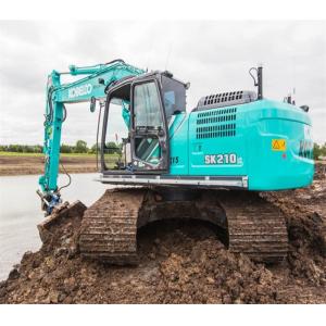 Green Used Kobelco Excavator Hydraulic SK210LC