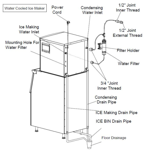 2025 Commercial High-Capacity Glass Door Ice Maker Hot Sale Restaurant Grade Machine with Fan Cooling