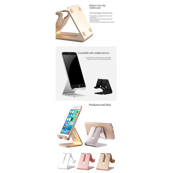 Aluminum Smart Phone Holder With Non Slip Silicone Pad