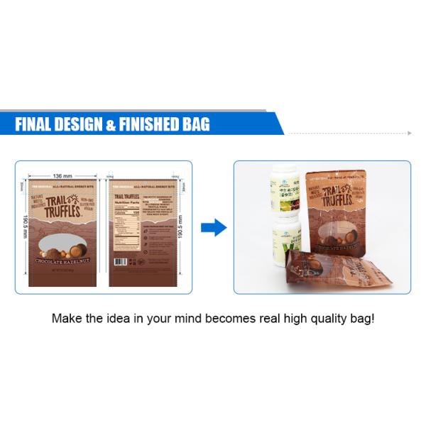 250g Capacity Aluminum Foil Resealable Stand Up Coffee Bags Side Gusseted With Valve