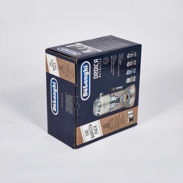 Custom Printed Design Corrugated Paper Box Coffe Machine Packaging Foldable Box