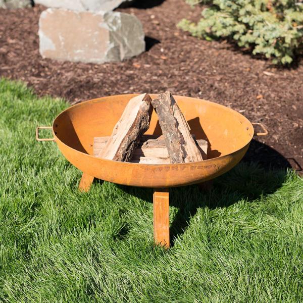 Q245R Elliptical Dish Head Large Cast Iron Fire Pit Bowl Sandblast SS304